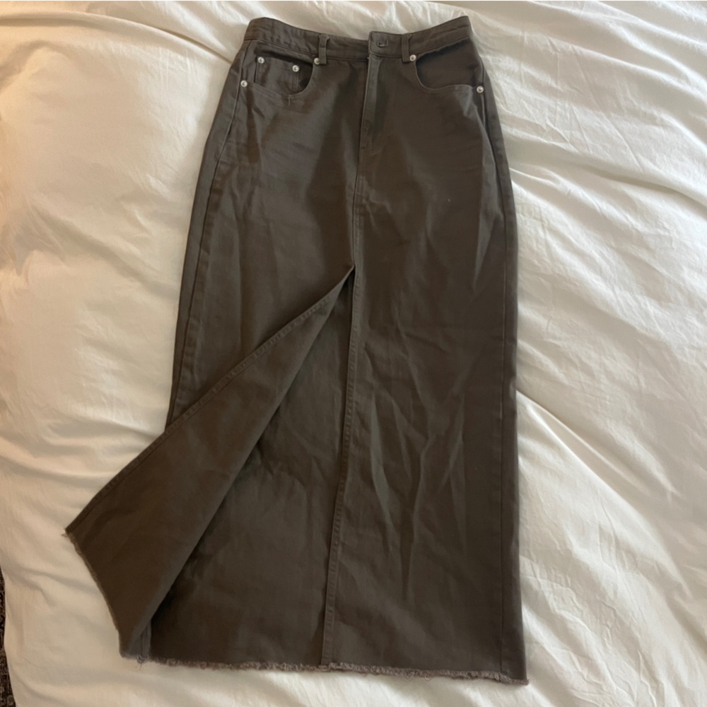 Brown Denim Skirt